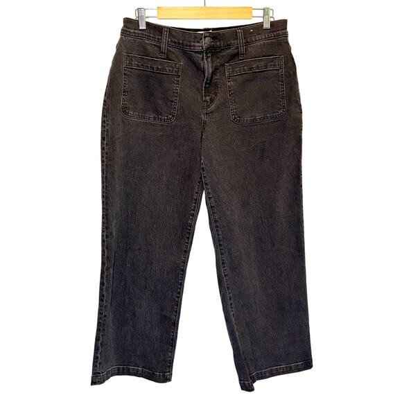 Madewell NWT Washed Black Emmett Wide Leg Jean - size 30P - Picture 1 of 7